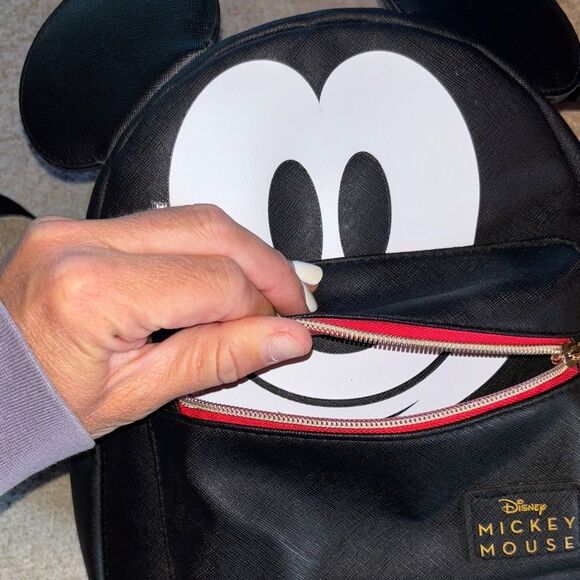 Disney Mickey Mouse Black and White Backpack - Picture 6 of 14